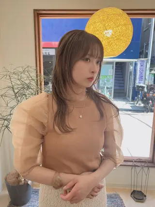 セミロング 【⭐️レイヤーカット 髪質改善⭐️】長谷川のヘアスタイル