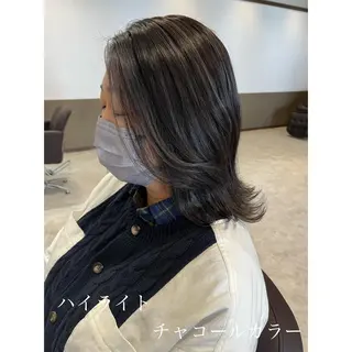 ミディアム カラー 坂井田 浩樹のヘアスタイル