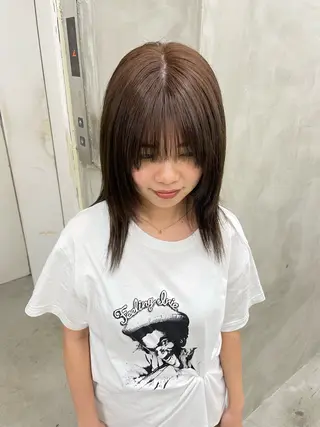 ミディアム レディースカラー✨ urara渋谷のヘアスタイル