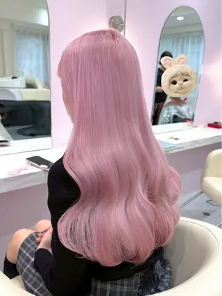 ロング カラー ハイトーンカラー💞 くるみ🎀のヘアスタイル