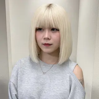 ショート カラー ✨ブリーチ支持No1 複雑履歴修正/舘岡のヘアスタイル