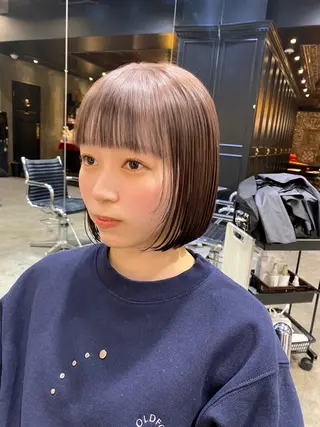 ショート カラー 透明感カラー🌿 グレージュ🐺陽介のヘアスタイル