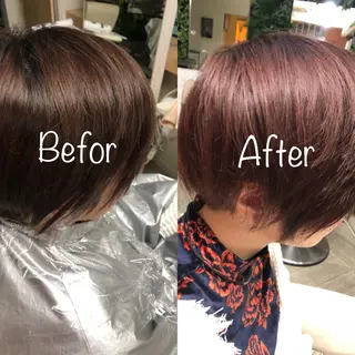 ショート カラー 片山美穂 心斎橋・なんばのヘアスタイル