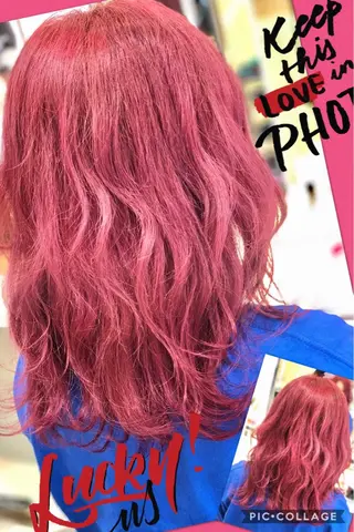 セミロング カラー 永島 桜のヘアスタイル