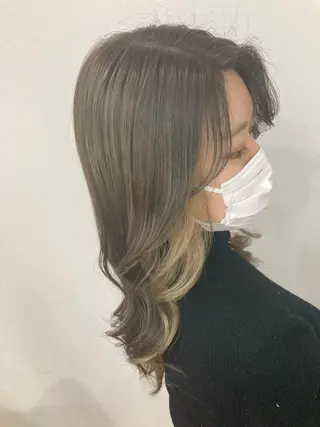 セミロング カラー Well‘s黒木🌿 レイヤー💎寒色のヘアスタイル