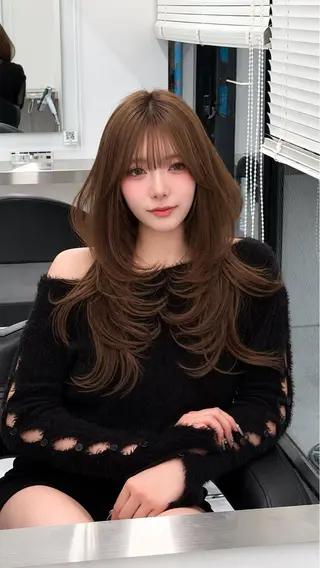 ロング カラー 上品モテヘア🩶 karen🩶のヘアスタイル