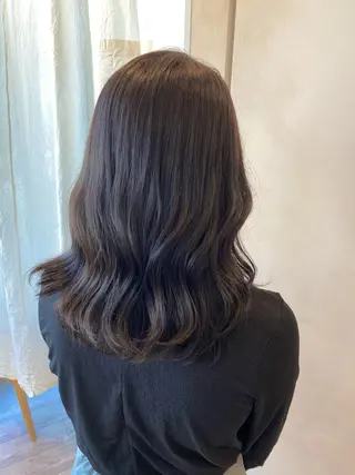 ミディアム カラー 顔まわりカット🌟 くびれヘア/寺門遥輝のヘアスタイル