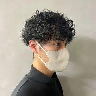 ショート パーマ ヘアアレンジ メンズ 🫧縮毛矯正/髪質 改善🫧熊野未来のヘアスタイル