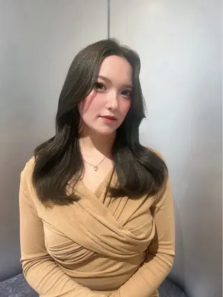 セミロング カラー 透明感×韓国ヘア 🇰🇷きららのヘアスタイル