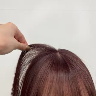 セミロング 髪質改善/透明感カラ ー/縮毛/ meiのヘアスタイル