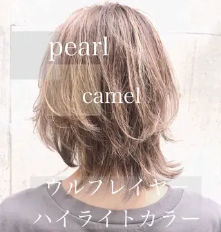 ミディアム カラー AKI アキのヘアスタイル