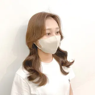 ロング カラー ヘアアレンジ 💖韓国ヘアの匠 💖TAKUMI💖のヘアスタイル