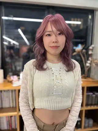 ロング カラー サカモト ナオミのヘアスタイル
