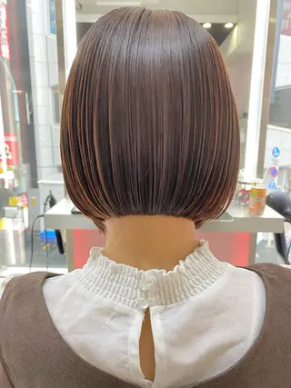 ショート カラー ボブ/レイヤー /植原健太のヘアスタイル
