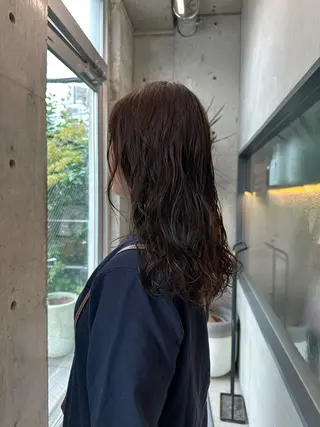 セミロング パーマ お悩み解決パーマ hana🩰のヘアスタイル