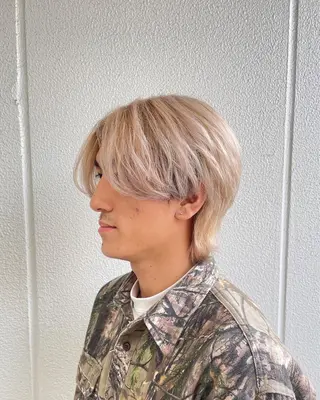 ショート カラー ヘアアレンジ メンズ 艶髪✨寒色カラー✨ 翁長孝輔のヘアスタイル