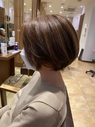 ショート カラー 垢抜けパーマ/ 毎朝1分セット/こんのヘアスタイル