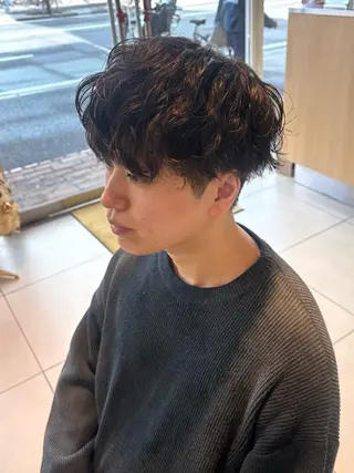 パーマ メンズ 💈メンズパーマ カラー💈momoのヘアスタイル
