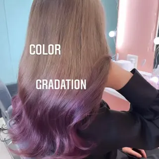 ロング カラー エクステ🩵ブリーチ 韓国ヘア🩵KAEのヘアスタイル