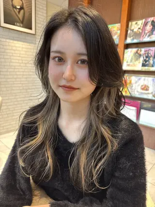 セミロング 松永 果菜のヘアスタイル
