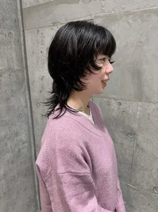 ショート カラー パーマ ヘアアレンジ mina 🐈‍⬛ ラフな似合わせヘアのヘアスタイル