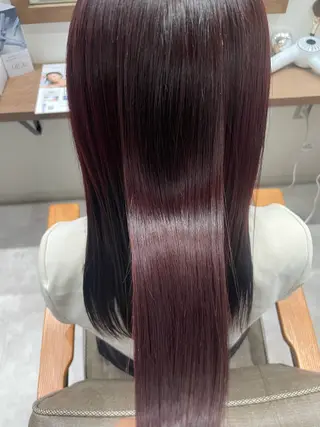 セミロング ルナ🫐縮毛矯正 🫐髪質改善のヘアスタイル