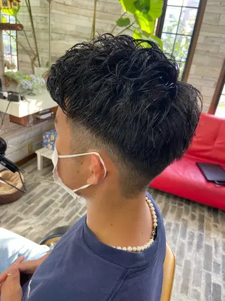 ショート パーマ メンズ 大坪 拓斗のヘアスタイル