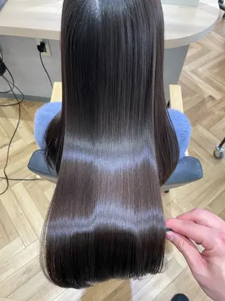 ロング カラー フェイスレイヤー/ 小顔/髪質改善　関のヘアスタイル