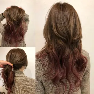 ロング カラー パーマ ヘアアレンジ ネイル キッズ メンズ マツエク・マツパ MEGUMI megumiのヘアスタイル