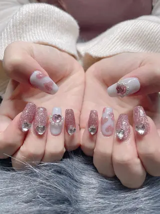 ミディアム ネイル 《LB》ラブリエ Nail&eyeのマツエク・マツパデザイン