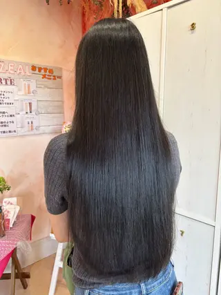 ロング カラー 、 、のヘアスタイル