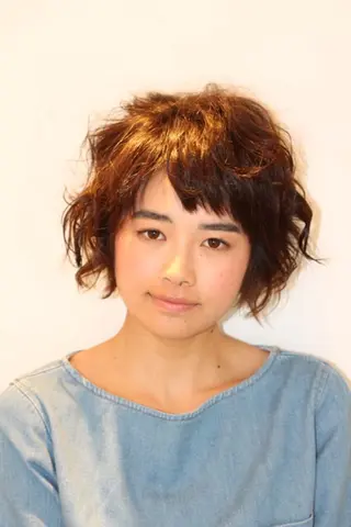 ショート カラー パーマ BANDE 水崎 悟のヘアスタイル