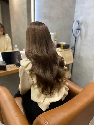 ロング カラー ヘアアレンジ レイヤー×透明感カラ ーHAYATOのヘアスタイル