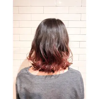 ミディアム EIGHT plum TOKIOリミテッドのヘアスタイル