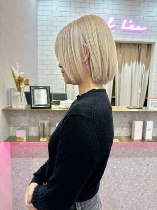 ショート カラー ヘアアレンジ 天神/ブリーチ/ ブリーチなしカラーのヘアスタイル