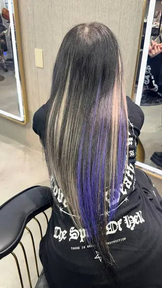 ロング ナリキ/ダブルカラー /ダブルカラーモデルのヘアスタイル