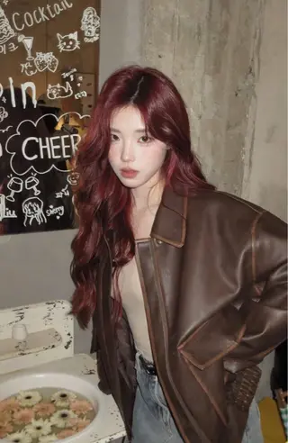 ロング カラー 🤍韓国大人っぽ ベージュMAI🤍のヘアスタイル