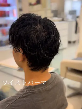 パーマ メンズ 似合わせカット暖色 カラーhiyonaのヘアスタイル