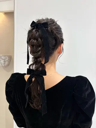 ロング ヘアアレンジ 💗暖色/ブリーチ/ レイヤー/横浜/メイのヘアスタイル