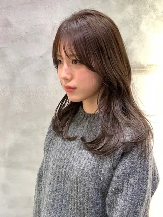 セミロング ✨コテ巻き風パーマ ✨川合佑哉のヘアスタイル