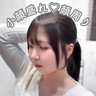 セミロング カラー パーマ suzuka/透明感 /顔周り/美髪矯正のヘアスタイル