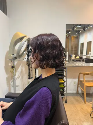 ミディアム 🌿朝5分でお洒落 パーマスタイル🌿のヘアスタイル