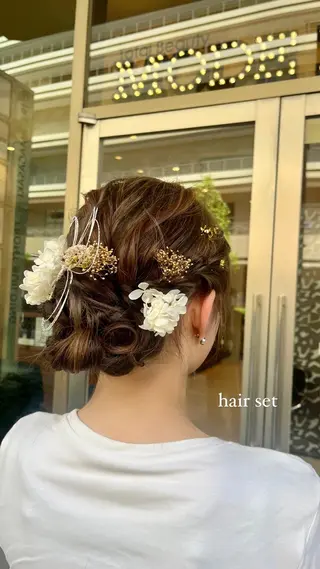 ヘアアレンジ ルナ|縮毛矯正 ×デザインカラー🥝のヘアスタイル