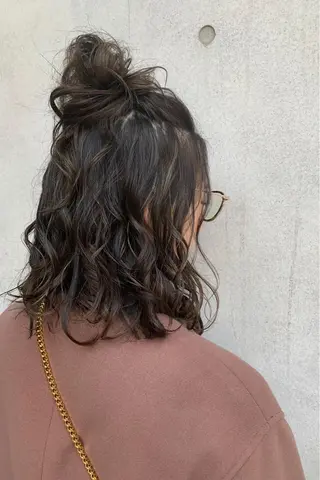 ミディアム カラー ヘアアレンジ Aloa透明感ヘア ♡kanami♡のヘアスタイル