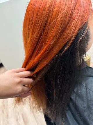 セミロング カラー 河添 麗菜のヘアスタイル