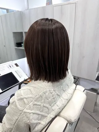 ミディアム カラー 桃香🍑/縮毛矯正 /ダブルカラーのヘアスタイル