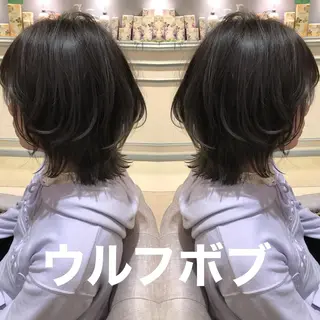 ミディアム カラー ヘアアレンジ レイヤー/ハイライト /立川/赤池宏隆のヘアスタイル