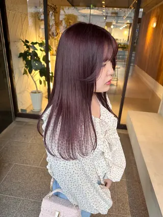 セミロング カラー ピンクカラー/ mana🎀のヘアスタイル