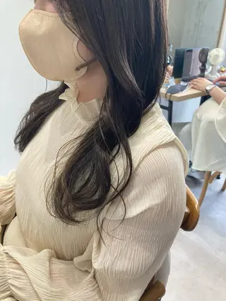 セミロング ✨色持ちの良い艶 カラー✨蟹江真世のヘアスタイル