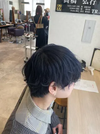 ショート カラー メンズ YUTA短髪特化 フェザーパーマのヘアスタイル